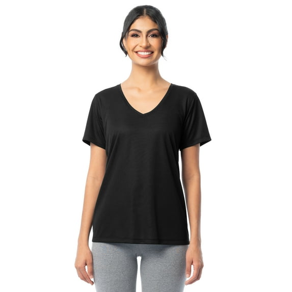Athletic Works Women's Core Active Short Sleeve V-Neck T-Shirt, Sizes XS-XXXL