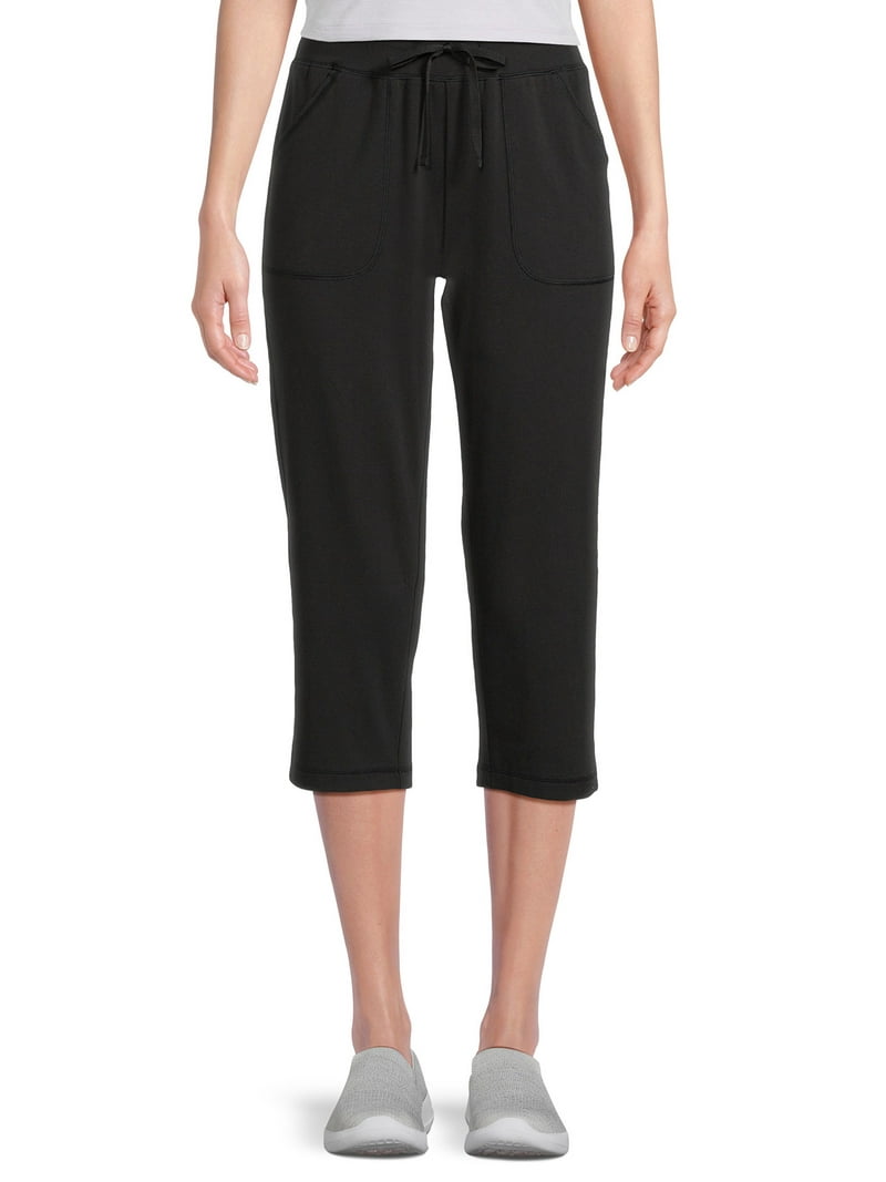 Athletic Works Women's Core Knit Capri Pants, Sizes XS-4X, Jersey