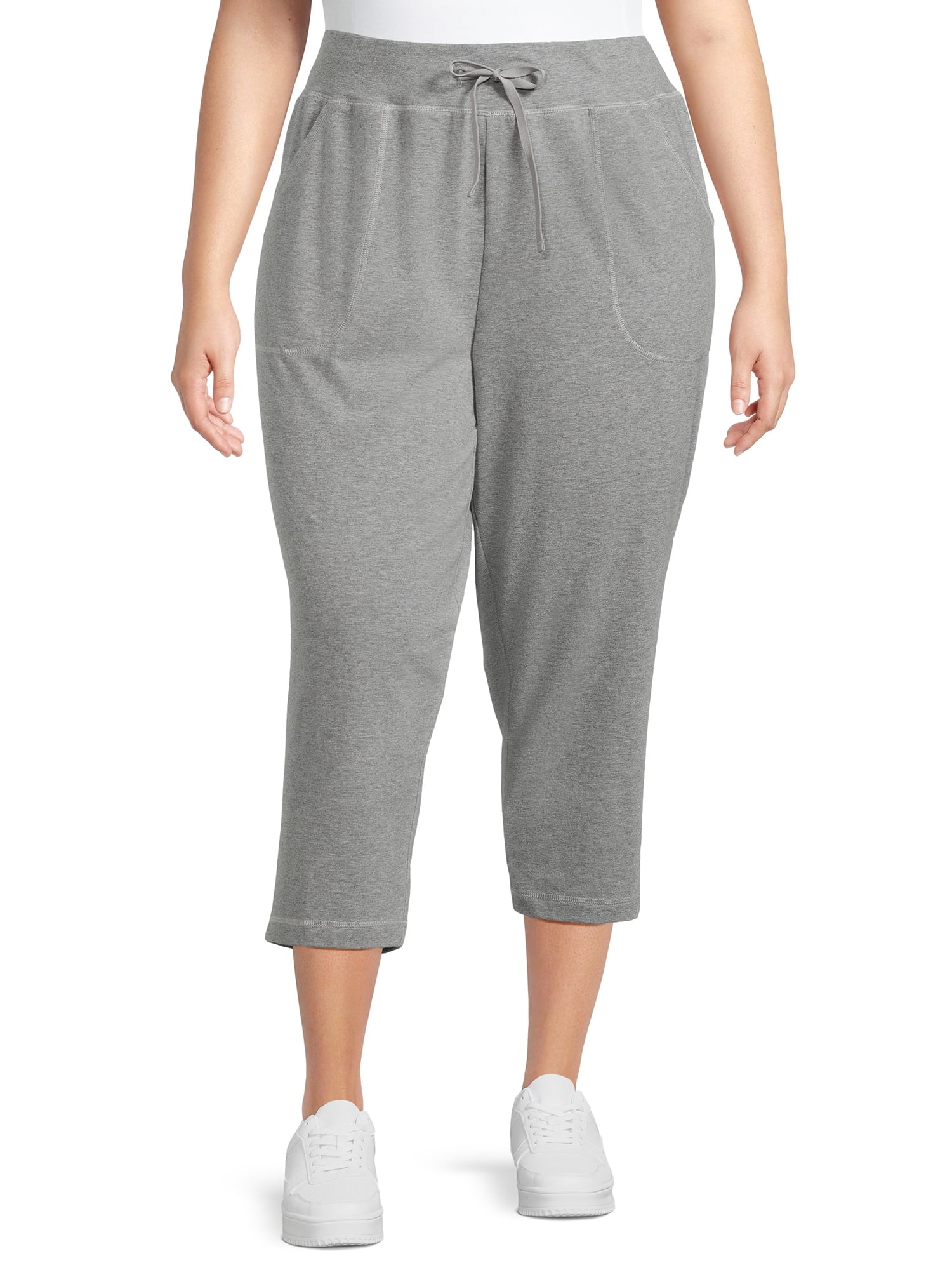 Athletic Works Women's and Women's Plus Core Knit Capri, Sizes XS-4X -  Walmart.com