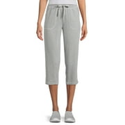 Athletic Works Womens Knit Capri Pants, 22 Inseam, Sizes XS-4X