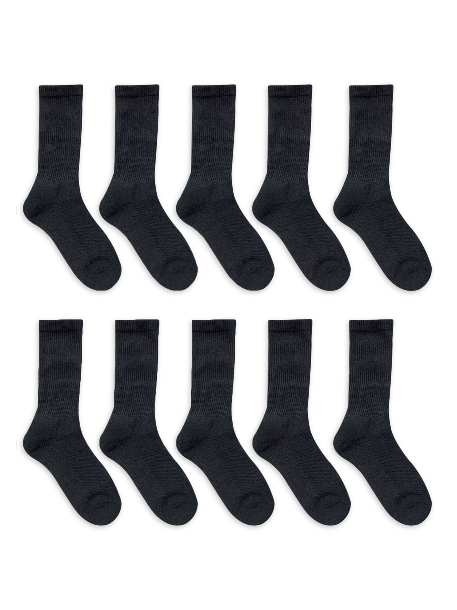 Athletic Works Women's and Women's Plus Crew Sock, 10 Pack