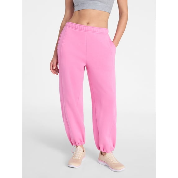 Athletic Works Women's and Women's Plus Fleece Barrel Leg Pants, Sizes XS-4X