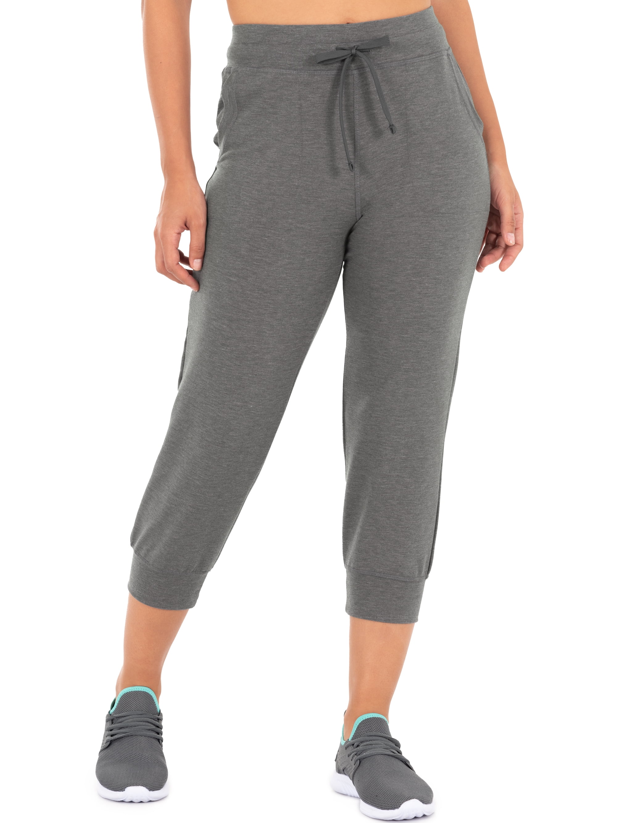 Athletic Works Women's and Women's Plus French Terry Athleisure Capri