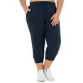 thumbnail image 1 of Athletic Works Women's Plus French Terry Athleisure Capri Jogger Pants, size 1X-5X, 1 of 7