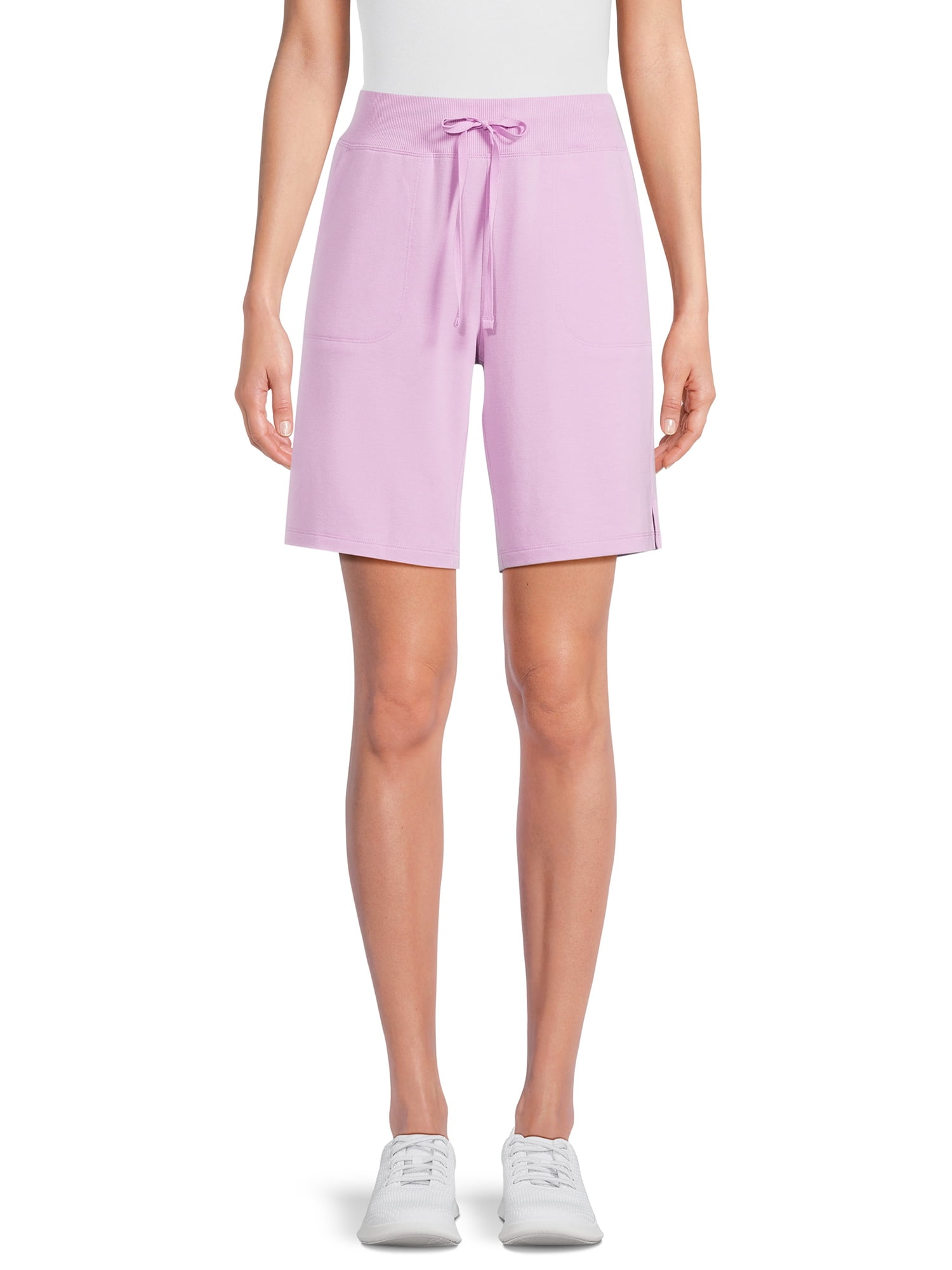 Athletic Works Women's French Terry Bermuda Shorts, XS-4X, Workout ...