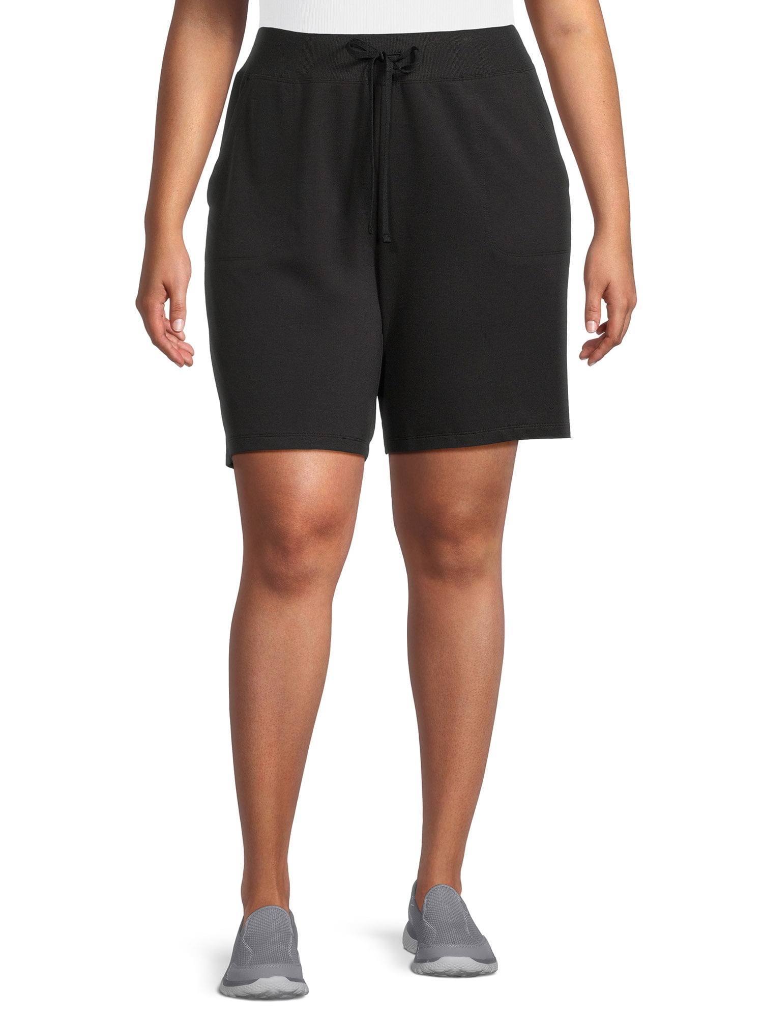 Athletic Works French Terry Bermuda Shorts women's Plus Size - Walmart.com