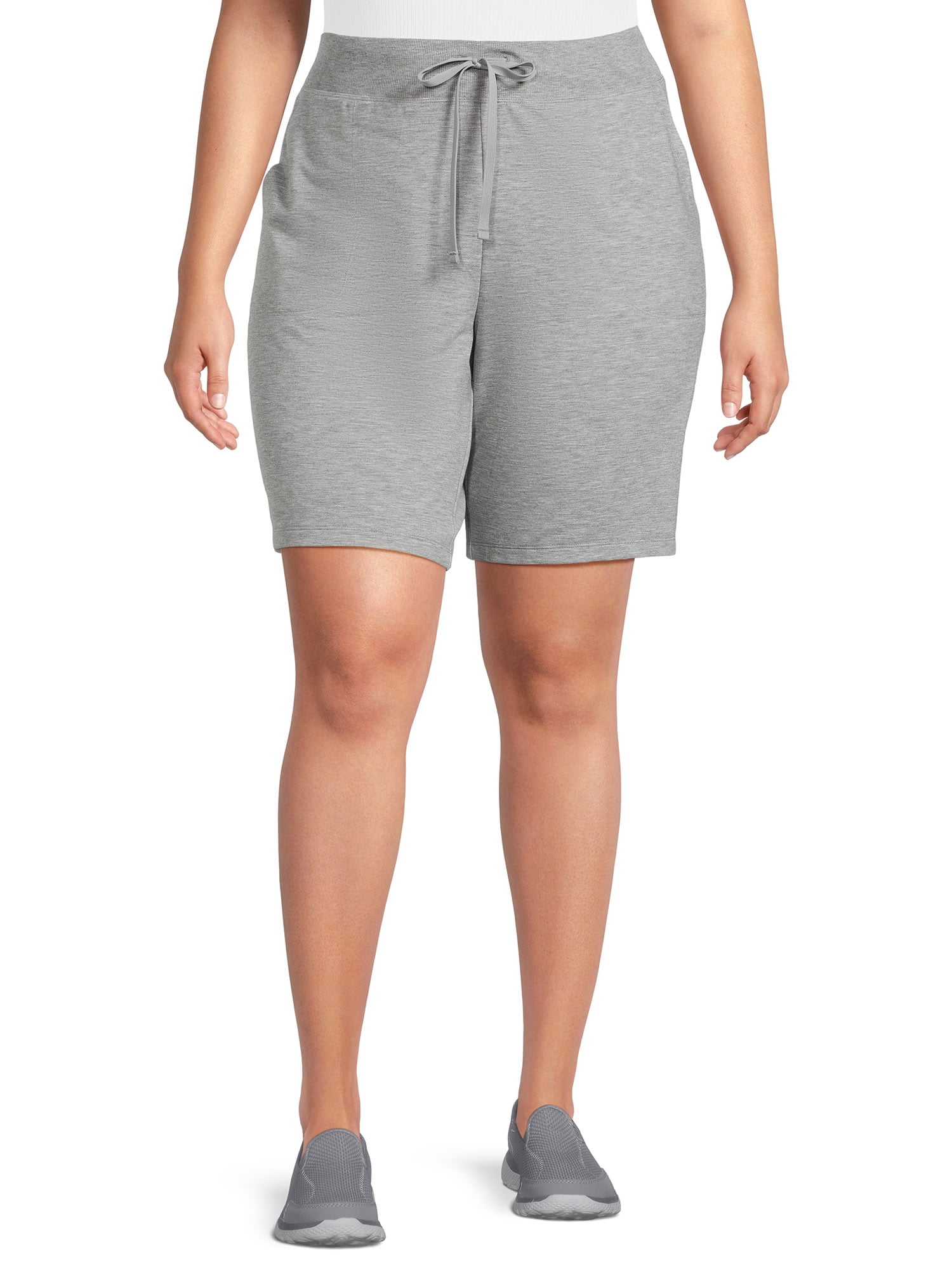 Athletic Works Women's and Women's Plus French Terry Bermuda Shorts ...