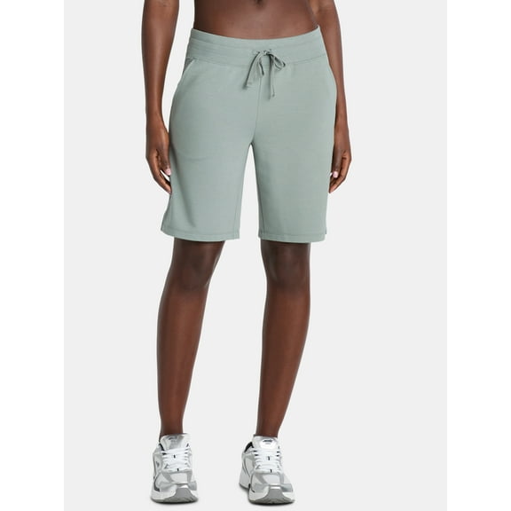 Athletic Works Women's French Terry Cloth Bermuda Shorts, Sizes XS-4X