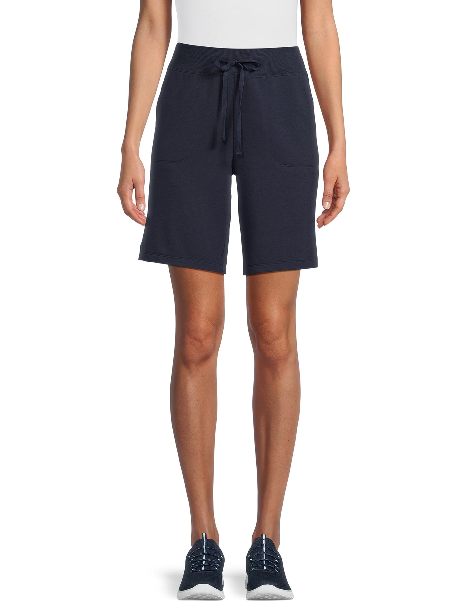 Athletic Works Women's and Women's Plus French Terry Bermuda Shorts, Sizes XS-4X