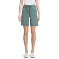 thumbnail image 1 of Athletic Works Women's and Women's Plus French Terry Bermuda Shorts, Sizes XS-4X, 1 of 5