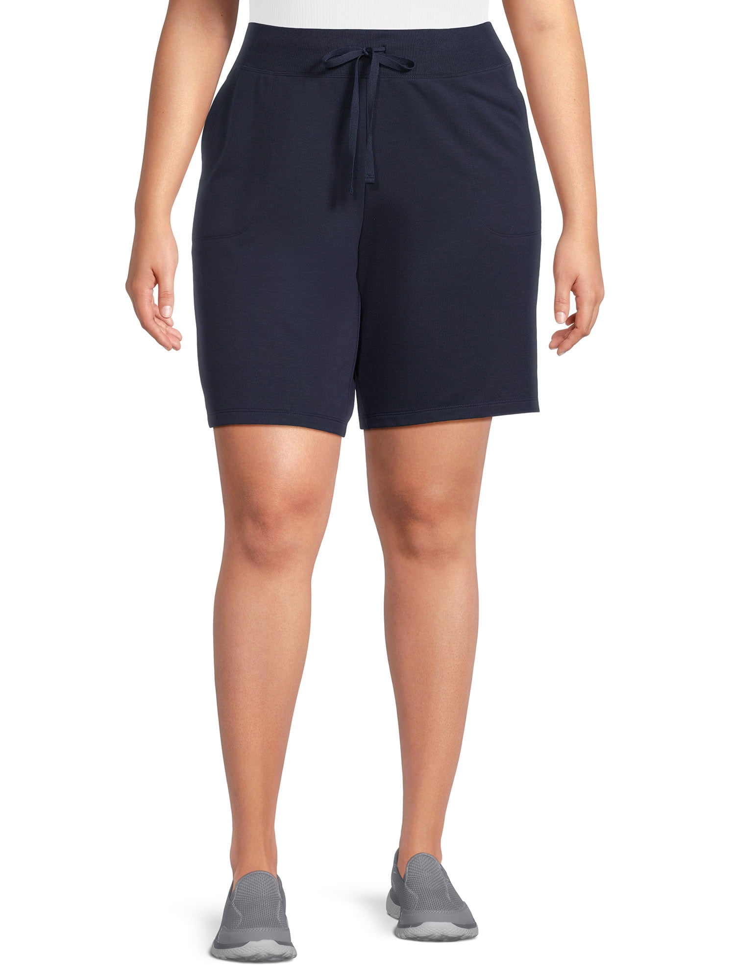 Athletic Works Women's and Women's Plus French Terry Bermuda Shorts, Sizes XS-4X