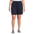 thumbnail image 1 of Athletic Works Women's and Women's Plus French Terry Bermuda Shorts, Sizes XS-4X, 1 of 6
