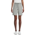 thumbnail image 1 of Athletic Works Women's and Women's Plus French Terry Bermuda Shorts, Sizes XS-4X, 1 of 5