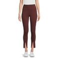 thumbnail image 1 of Athletic Works Women's and Women's Plus Front Slit Leggings, Sizes XS-5X, 1 of 2