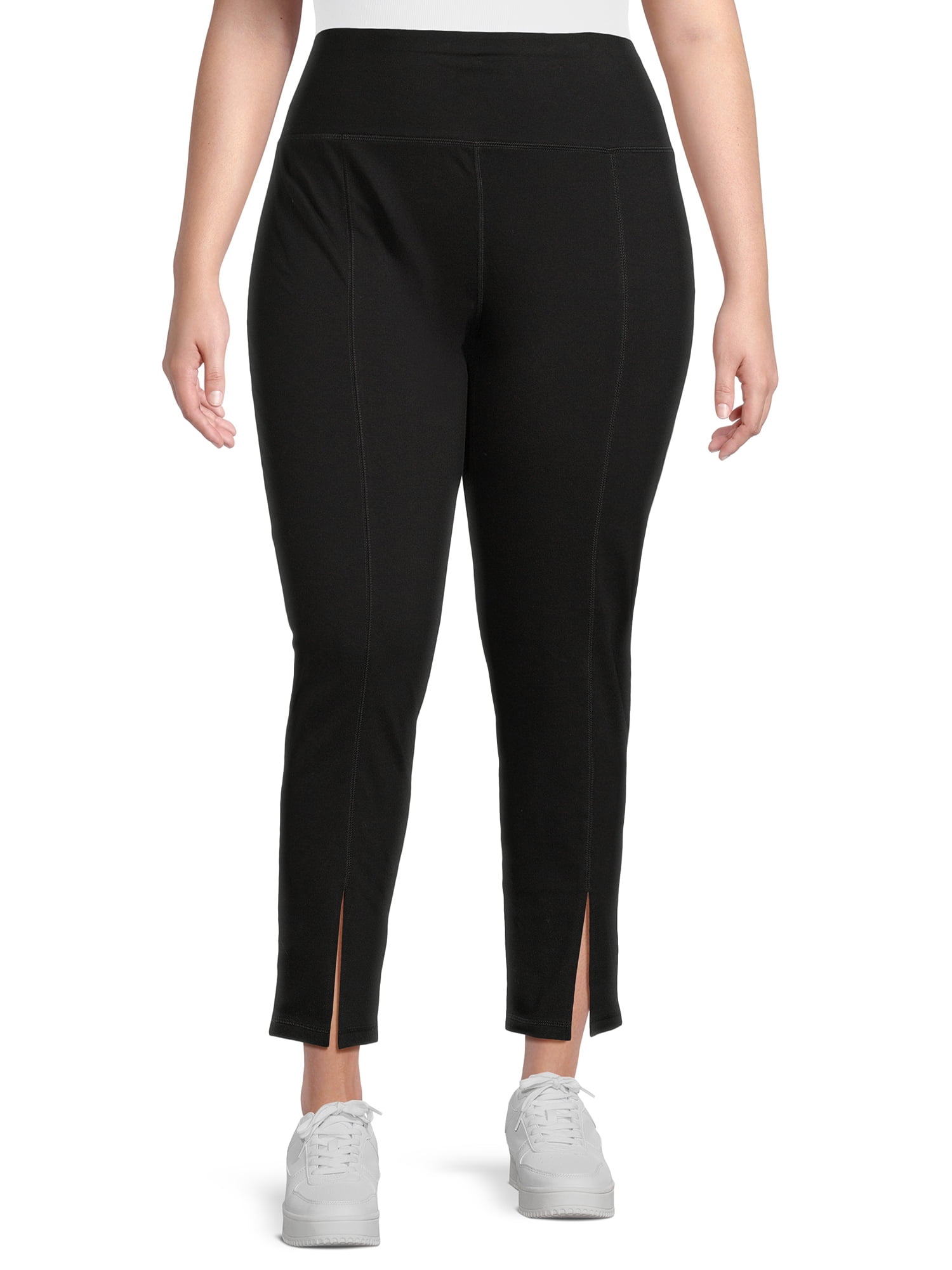 Athletic Works Women's and Women's Plus Front Slit Leggings, Sizes XS-5X