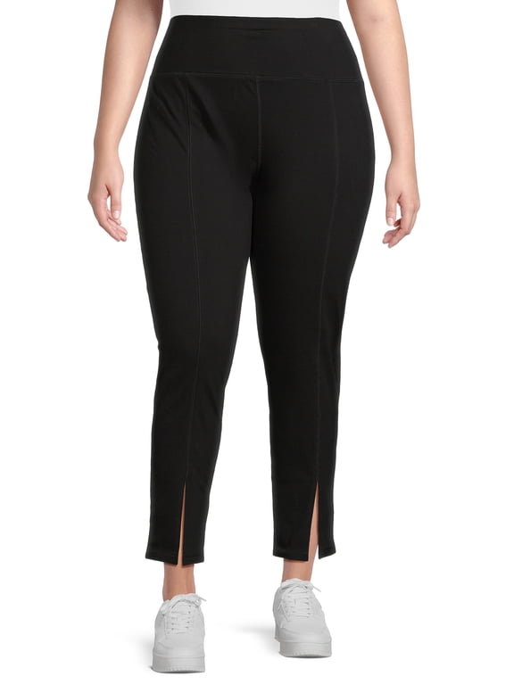 Women's and Women's Plus Front Slit Leggings, Sizes XS-5X