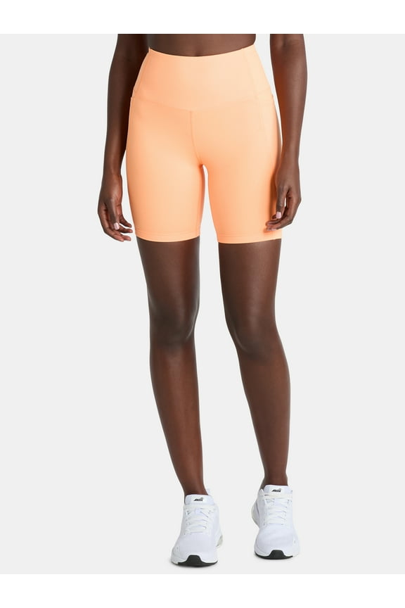 Women's and Women's Plus High Rise Bike Shorts, Size XS-4X