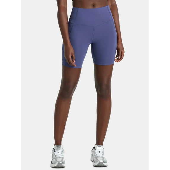 Athletic Works Women's and Women's Plus High Rise Bike Shorts, Size XS-4X