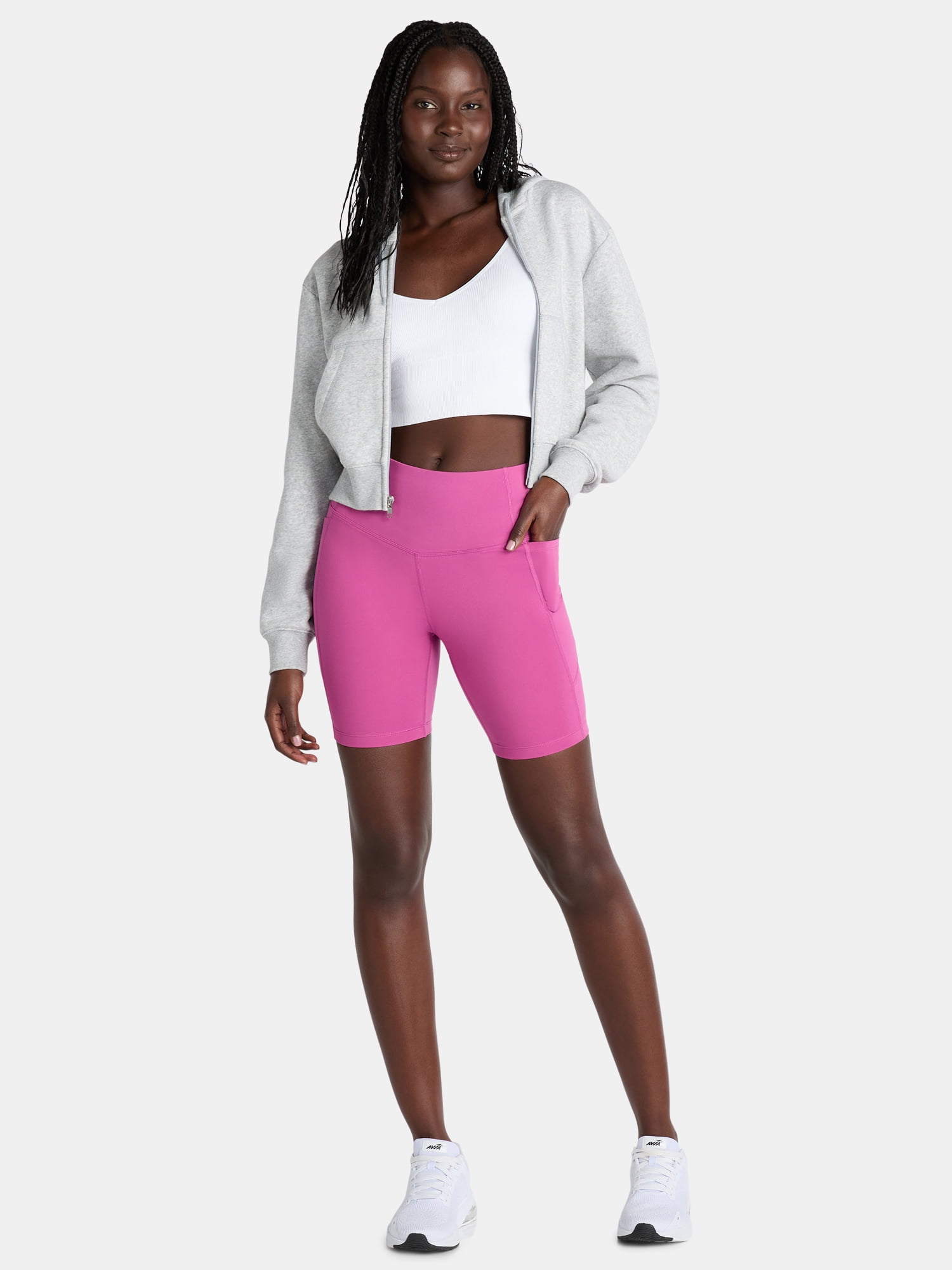 Athletic Works Women's and Women's Plus High Rise Bike Shorts, Size XS-4X