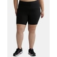 thumbnail image 1 of Athletic Works Women's and Women's Plus High Rise Bike Shorts, Size XS-4X, 1 of 5