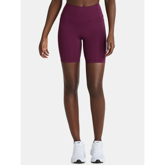 Athletic Works Women's and Women's Plus High Rise Bike Shorts, Size XS-4X