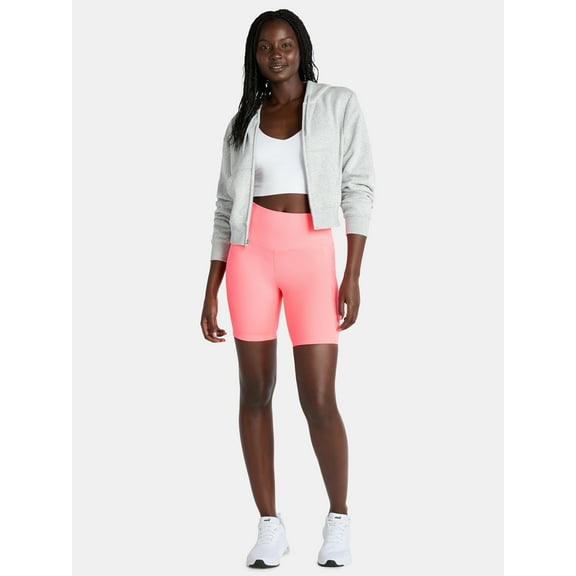 Athletic Works Women's and Women's Plus High Rise Bike Shorts, Size XS-4X