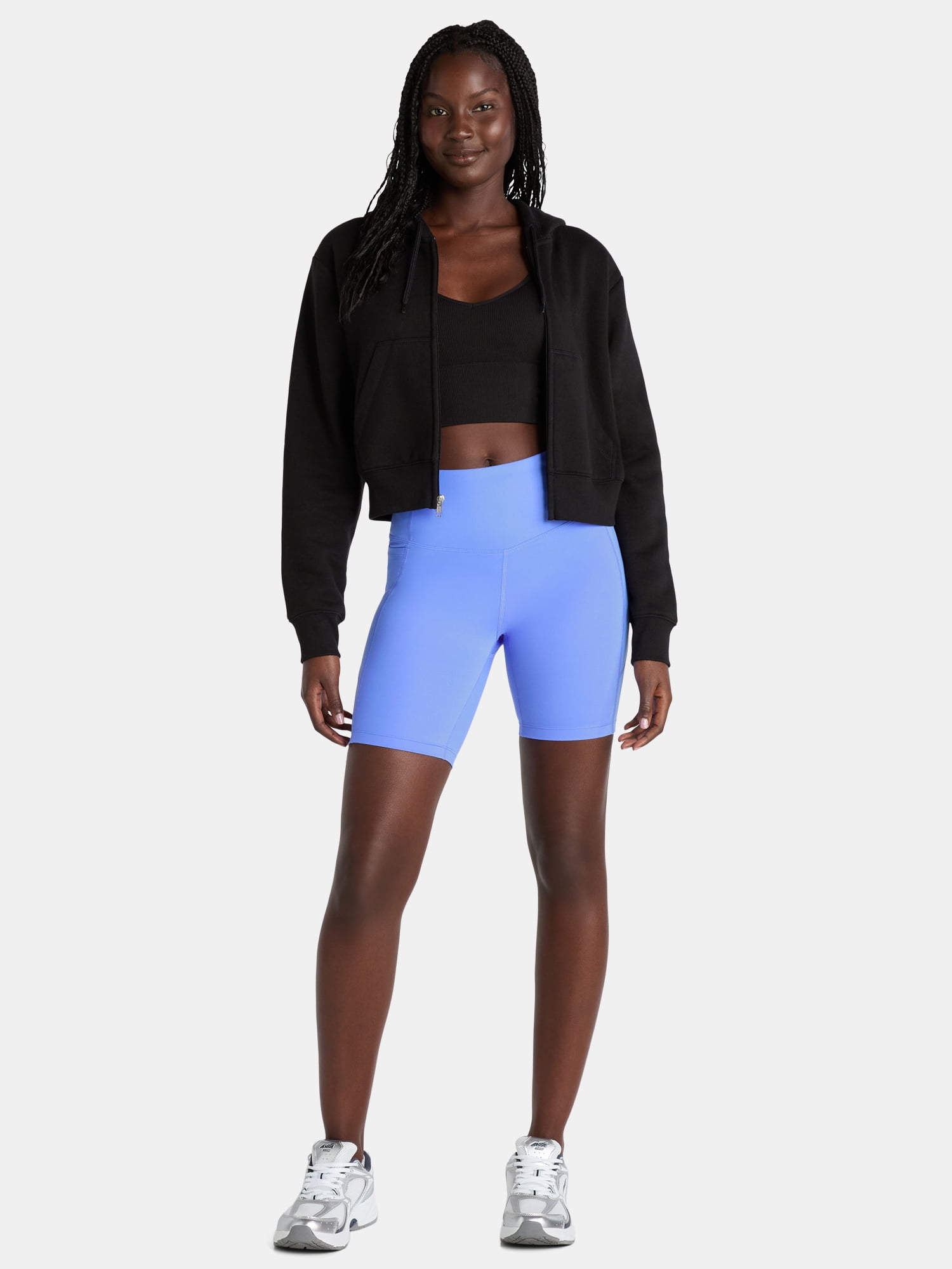Athletic Works Women's and Women's Plus High Rise Bike Shorts, Size XS-4X