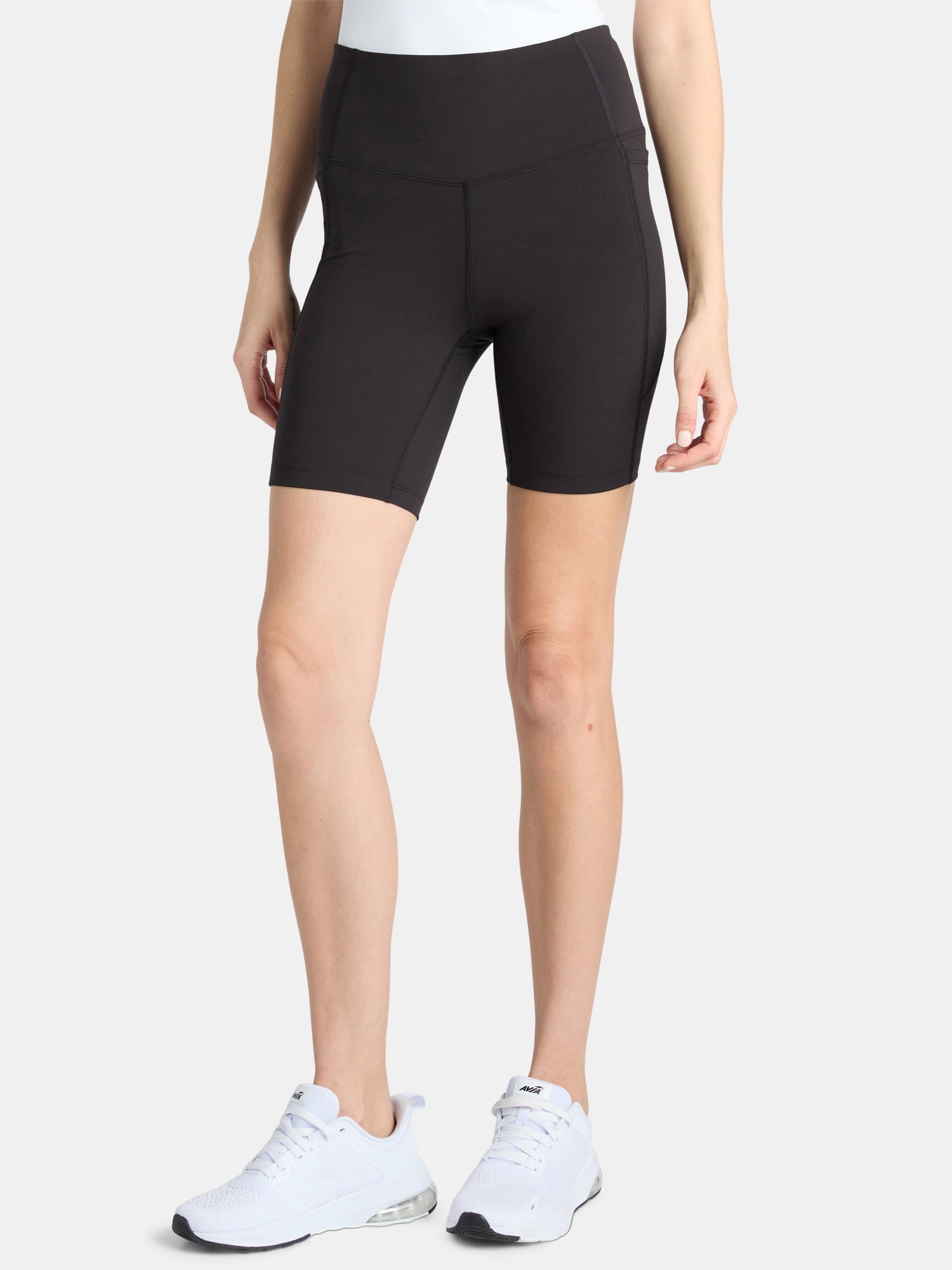 Athletic Works Women's and Women's Plus High Rise Bike Shorts, Size XS-4X
