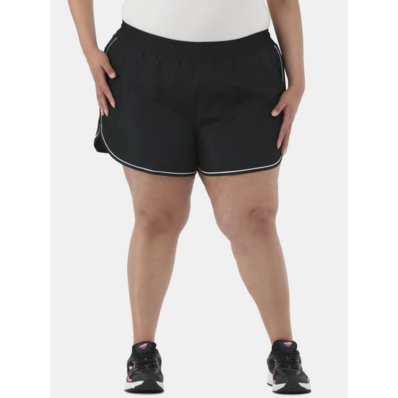 Athletic Works Women's and Women's Plus Piped Running Shorts, Sizes XS-4X