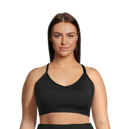 Athletic Works Women’s and Women's Plus Racerback Sports Bra, Sizes XS-4X