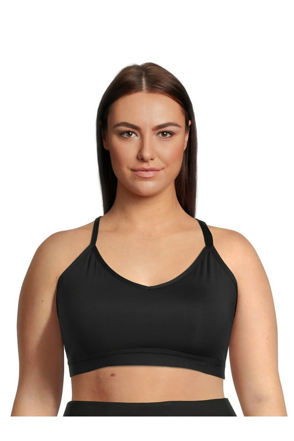 Women’s and Women's Plus Racerback Sports Bra, Sizes XS-4X
