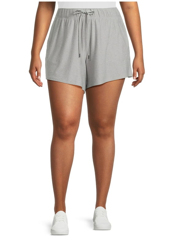 Athletic Works Women's and Women’s Plus Size ButterCore Soft Performance Gym Shorts, 5.5” Inseam, Sizes 1X-4X