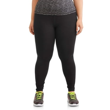 Athletic Works Women's and Women's Plus Stretch Cotton Blend Ankle Leggings with Side Pockets