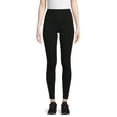 thumbnail image 1 of Athletic Works Women's and Women's Plus Stretch Cotton Blend Ankle Leggings with Side Pockets, 1 of 5