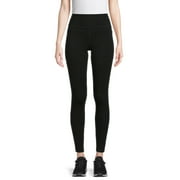 Athletic Works Women's and Women's Plus Stretch Cotton Blend Ankle Leggings with Side Pockets