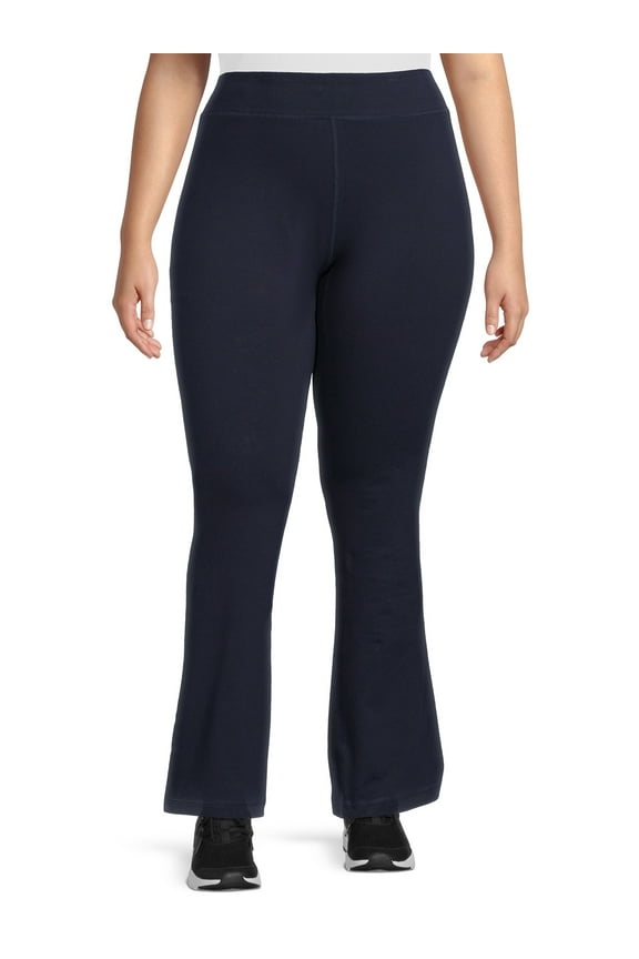 Women’s and Women's Plus Stretch Cotton Blend Straight Leg Pants