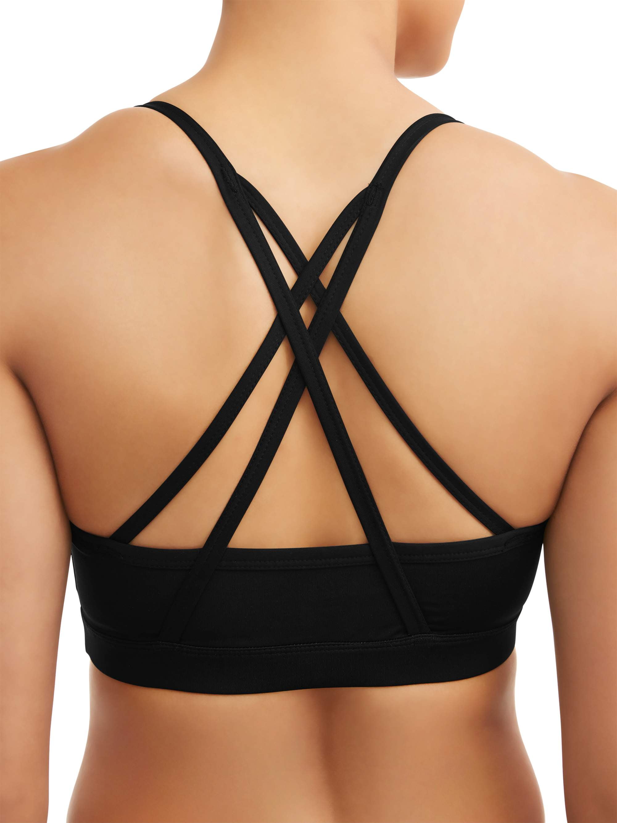 Athletic Works Womens Active Strappy Back Sports Bra