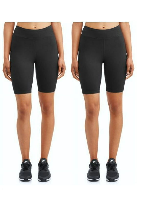 Womens Mid Rise 9" Bike Short, 2 Pack