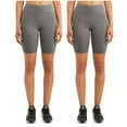 thumbnail image 1 of Athletic Works Womens Mid Rise 9" Bike Short, 2 Pack, 1 of 5