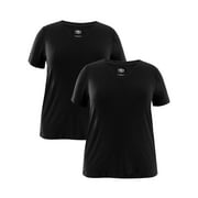Athletic Works Womens Plus Active Core Short Sleeve V-Neck Tee 2-Pack