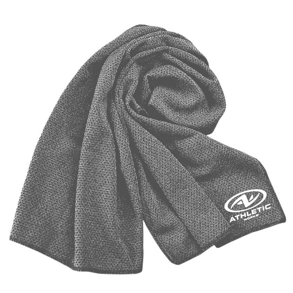 Athletic Works Yoga Soft Microfiber Towel, Charcoal Gray, Size 31.5" x 16"
