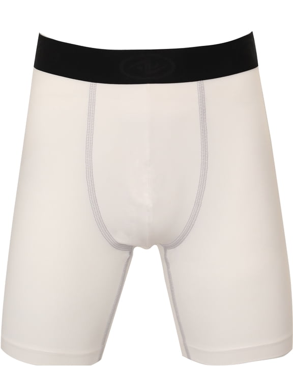 Youth Compression Long Short, Large, White, Unisex, 1 Pack
