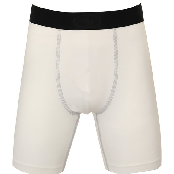 Athletic Works Youth Compression Long Short, Small, White, Unisex, 1 Pack