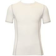 Athletic Works Youth Unisex Compression Crewneck Tee, Large, White