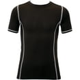 thumbnail image 1 of Athletic Works Youth Unisex Compression Crewneck Tee, Small, Black, 1 of 6