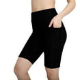 thumbnail image 1 of Athletic Yoga Shorts for Women with Pockets Stretchy Honeycomb Slim Butt Lifting High Waisted Leggings Solid Casual Workout Fitness Running Short, 1 of 3