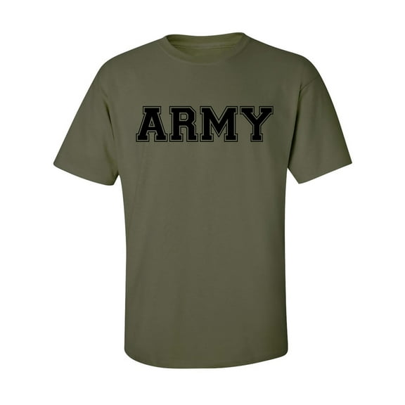 Athletic print "ARMY" Short Sleeve T-Shirt in military green