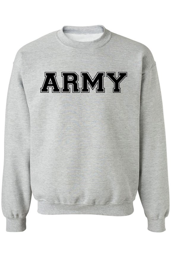 Athletic print "ARMY" crewneck Sweatshirt in Sport Gray