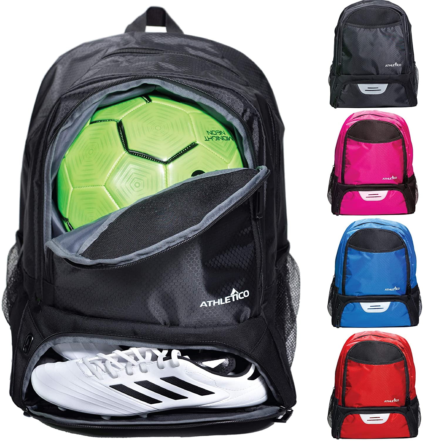 Athletico Youth Soccer Bag Soccer Backpack Bags for Basketball Volleyball Football Includes Separate Cleat and Ball Compartments Red Walmart