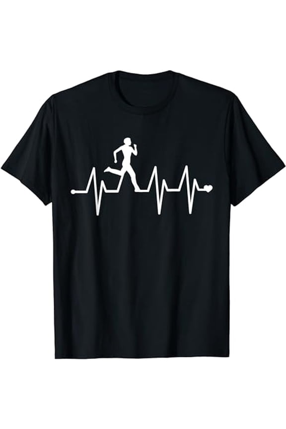 Athletics Heartbeat Pulse Shirt - Funny Running T-Shirt